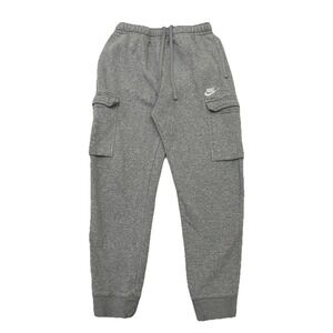 Nike Sportswear Club Fleece Cargo Pants Men's Small Gray Athletic Soft Pockets
